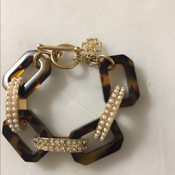 J. Crew Jewelry - J.Crew tortoise and pearl  Bracelet